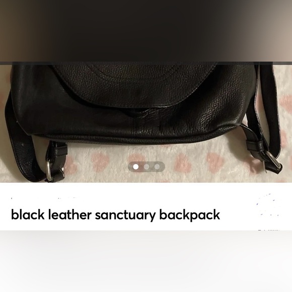 NWOT Sanctuary Black Leather Backpack - Picture 13 of 13